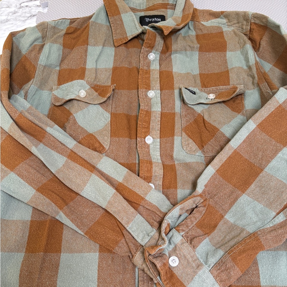 Brixton Large Men’s Plaid Button-Up Shirt